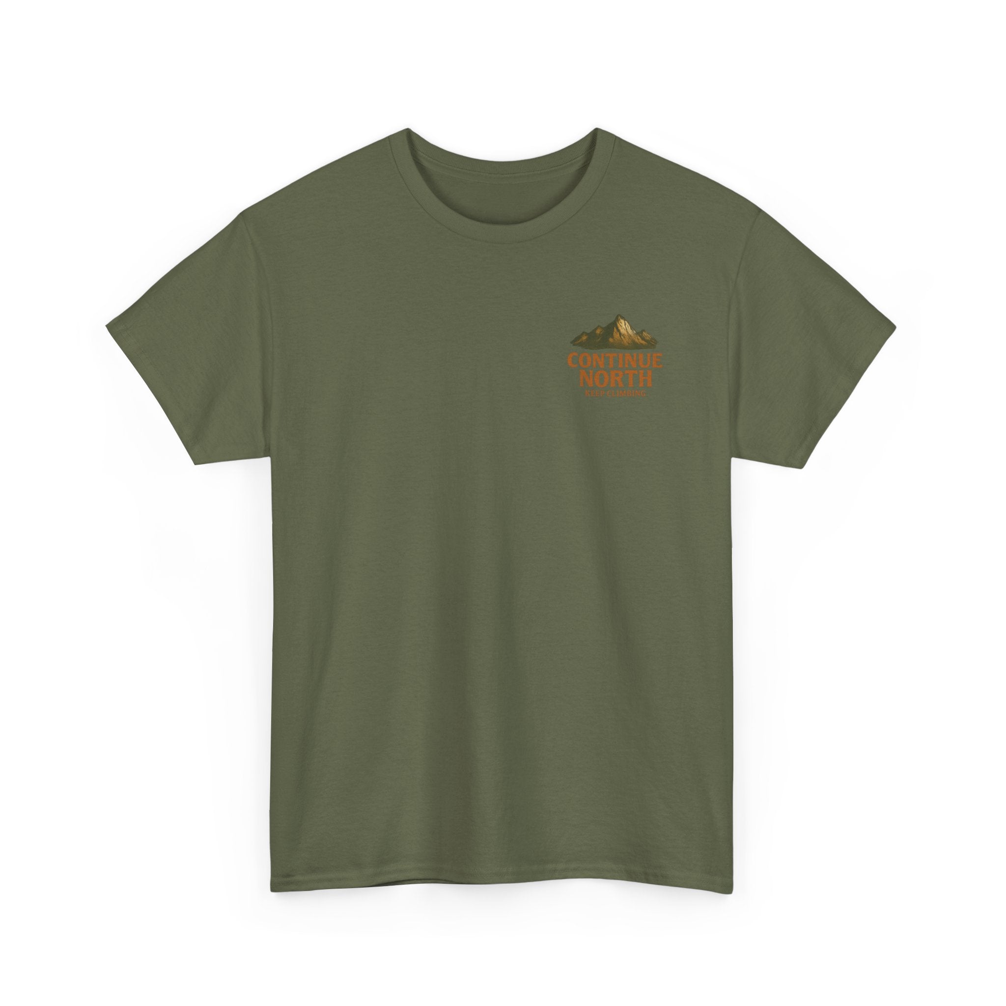 Adventure-Inspired Unisex Heavy Cotton Tee - 'Continue North' Keep Climbing Design