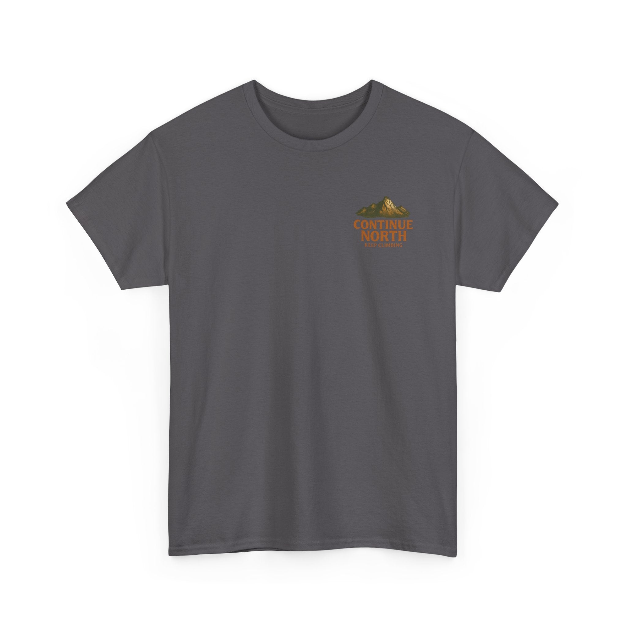 Adventure-Inspired Unisex Heavy Cotton Tee - 'Continue North' Keep Climbing Design