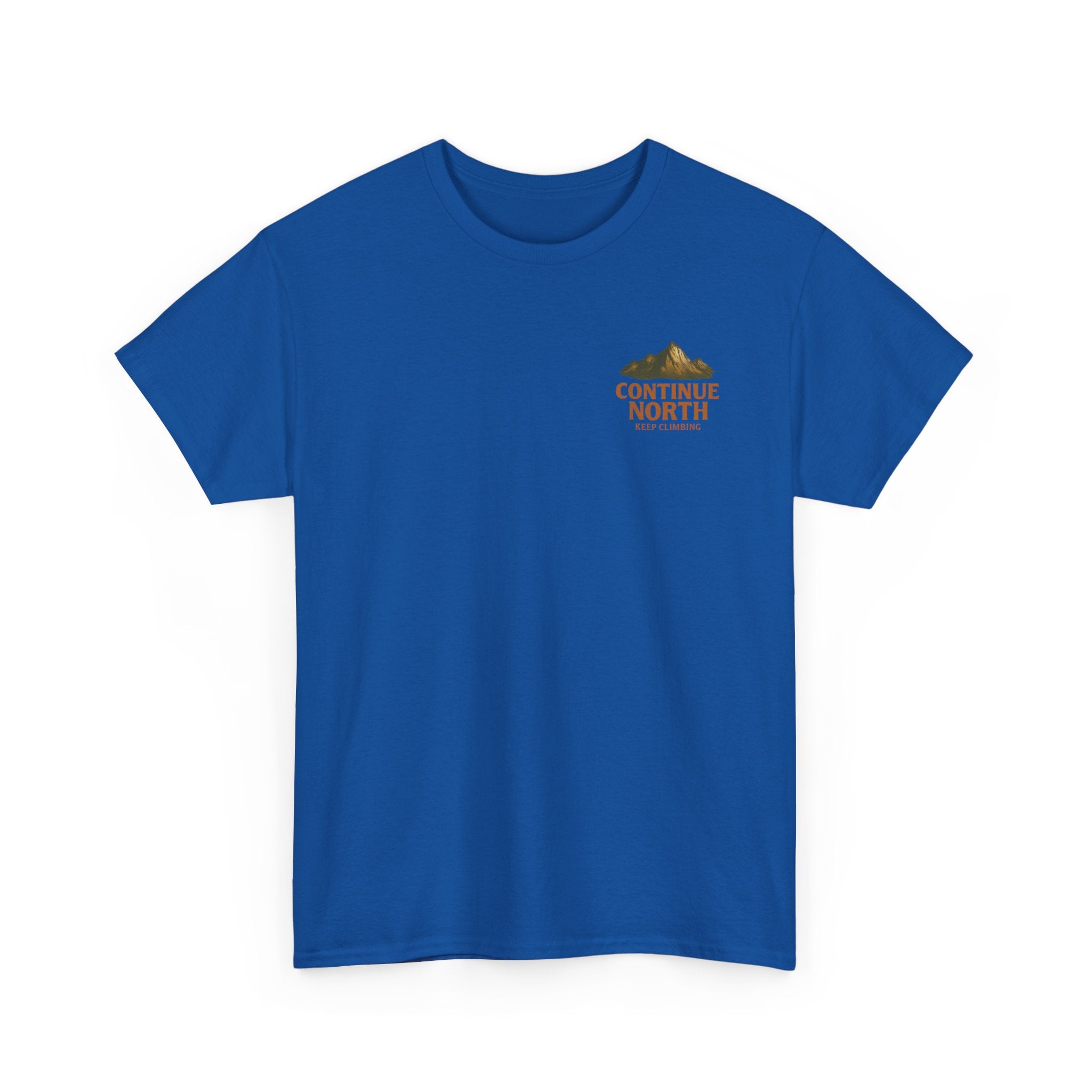 Adventure-Inspired Unisex Heavy Cotton Tee - 'Continue North' Keep Climbing Design