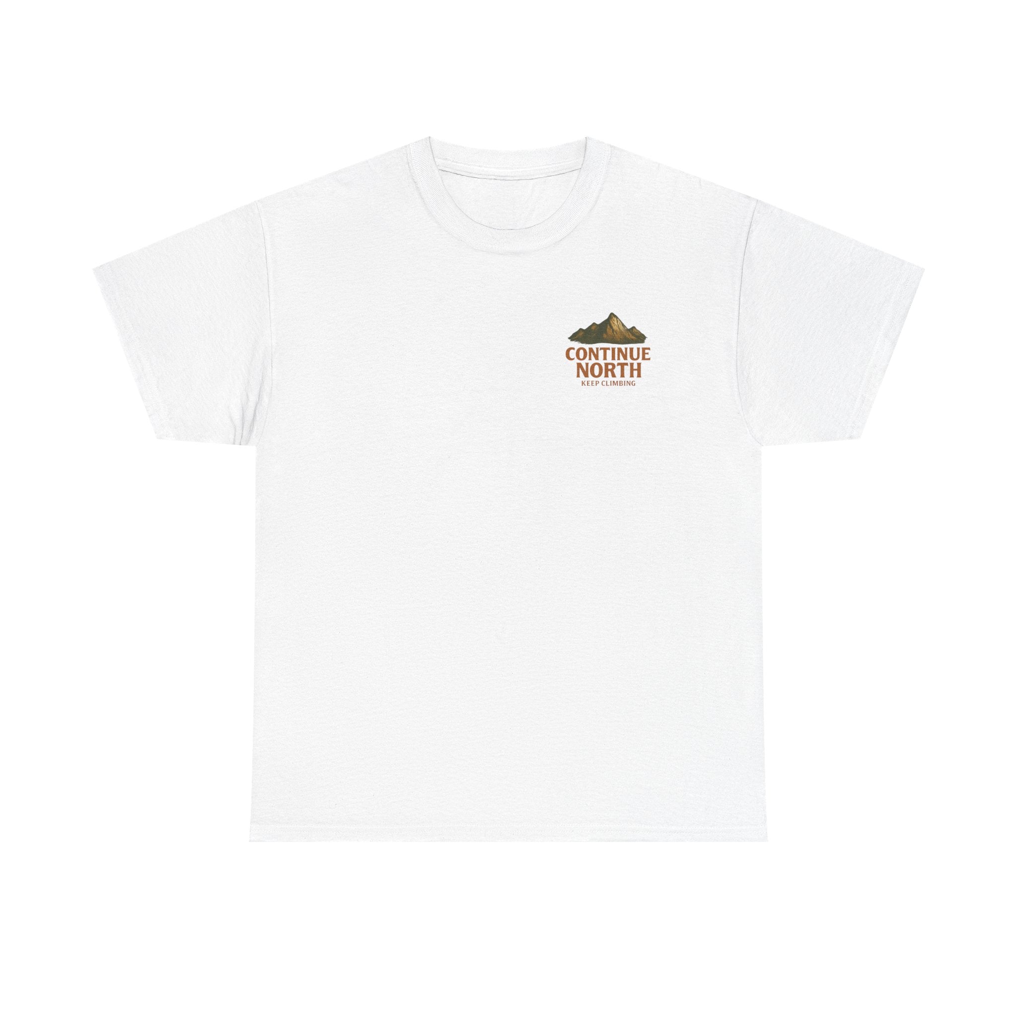Adventure-Inspired Unisex Heavy Cotton Tee - 'Continue North' Keep Climbing Design