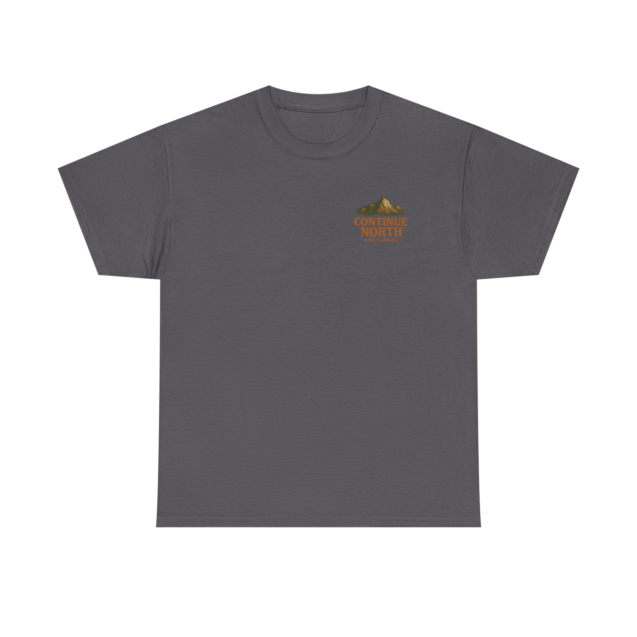 Adventure-Inspired Unisex Heavy Cotton Tee - 'Continue North' Keep Climbing Design