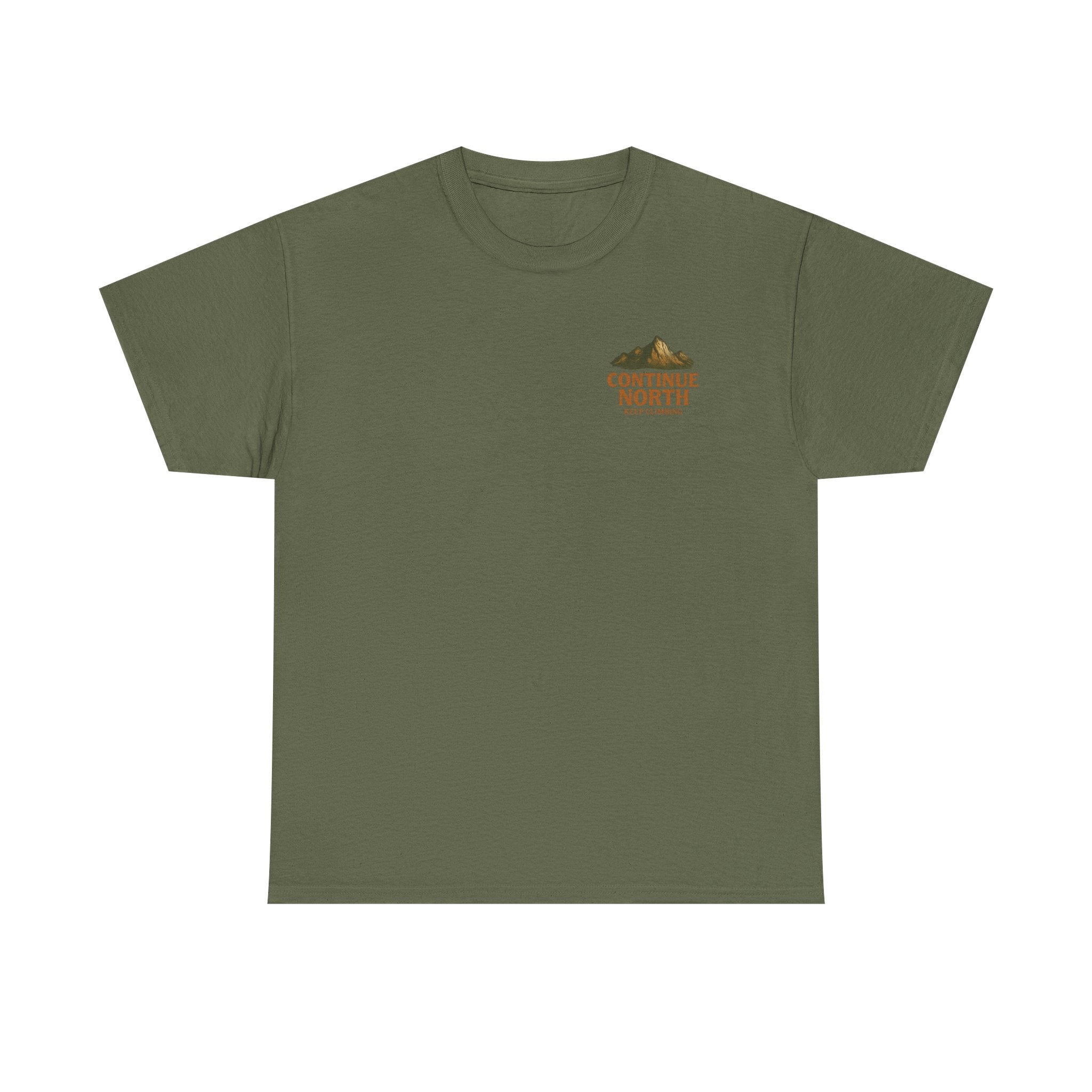 Adventure-Inspired Unisex Heavy Cotton Tee - 'Continue North' Keep Climbing Design