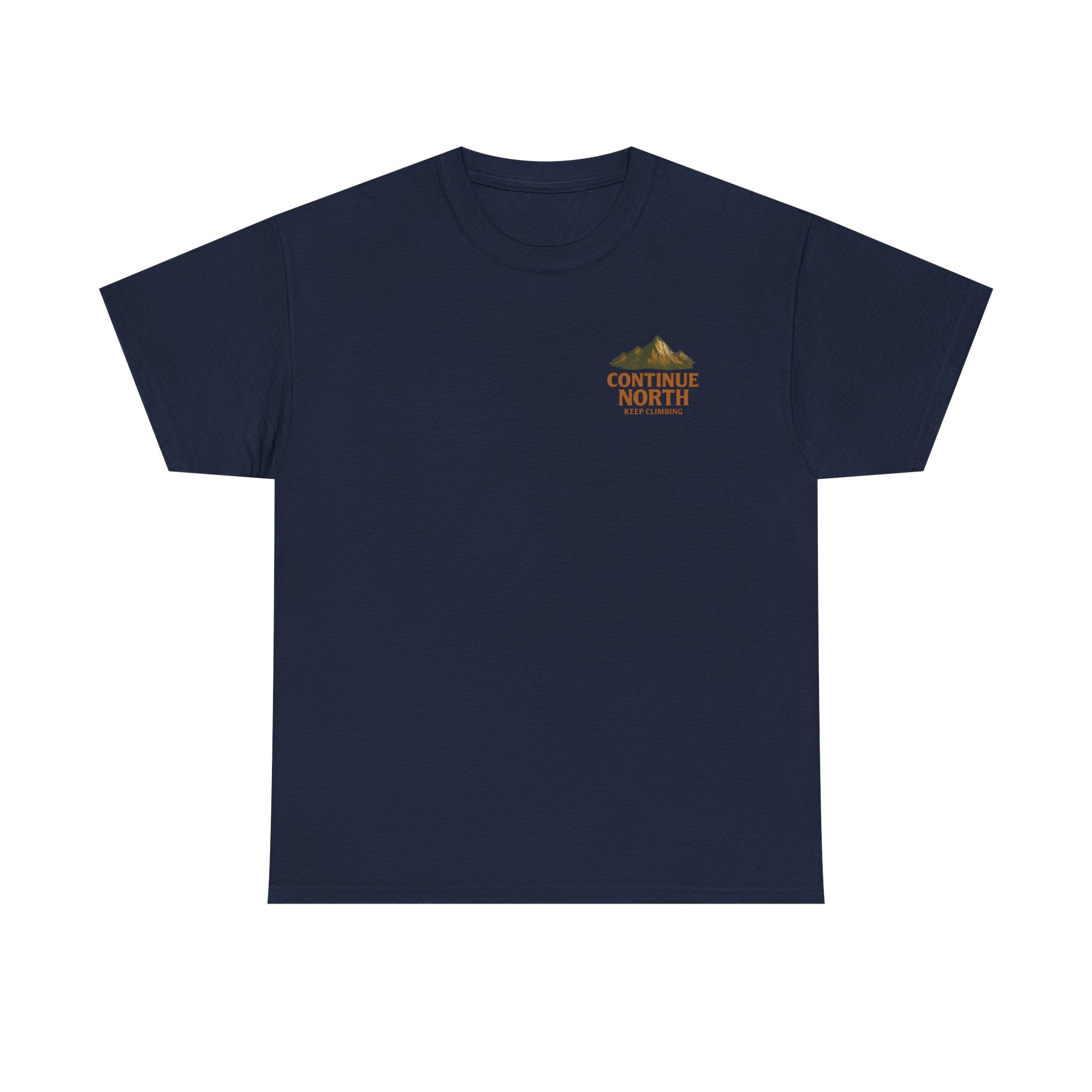 Adventure-Inspired Unisex Heavy Cotton Tee - 'Continue North' Keep Climbing Design