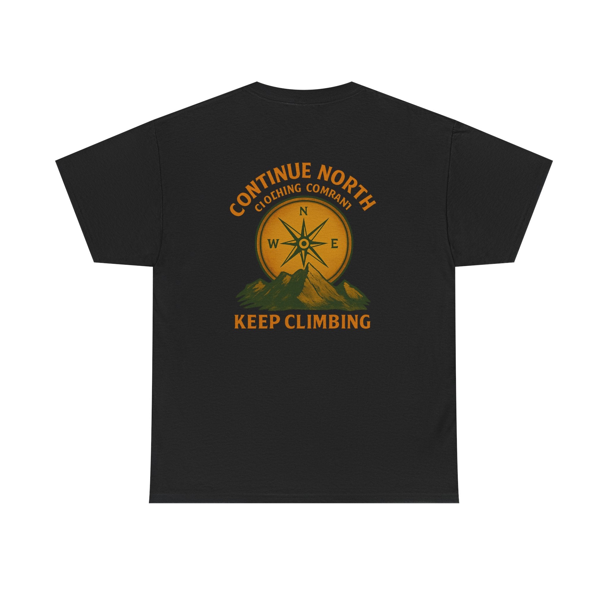 Adventure-Inspired Unisex Heavy Cotton Tee - 'Continue North' Keep Climbing Design