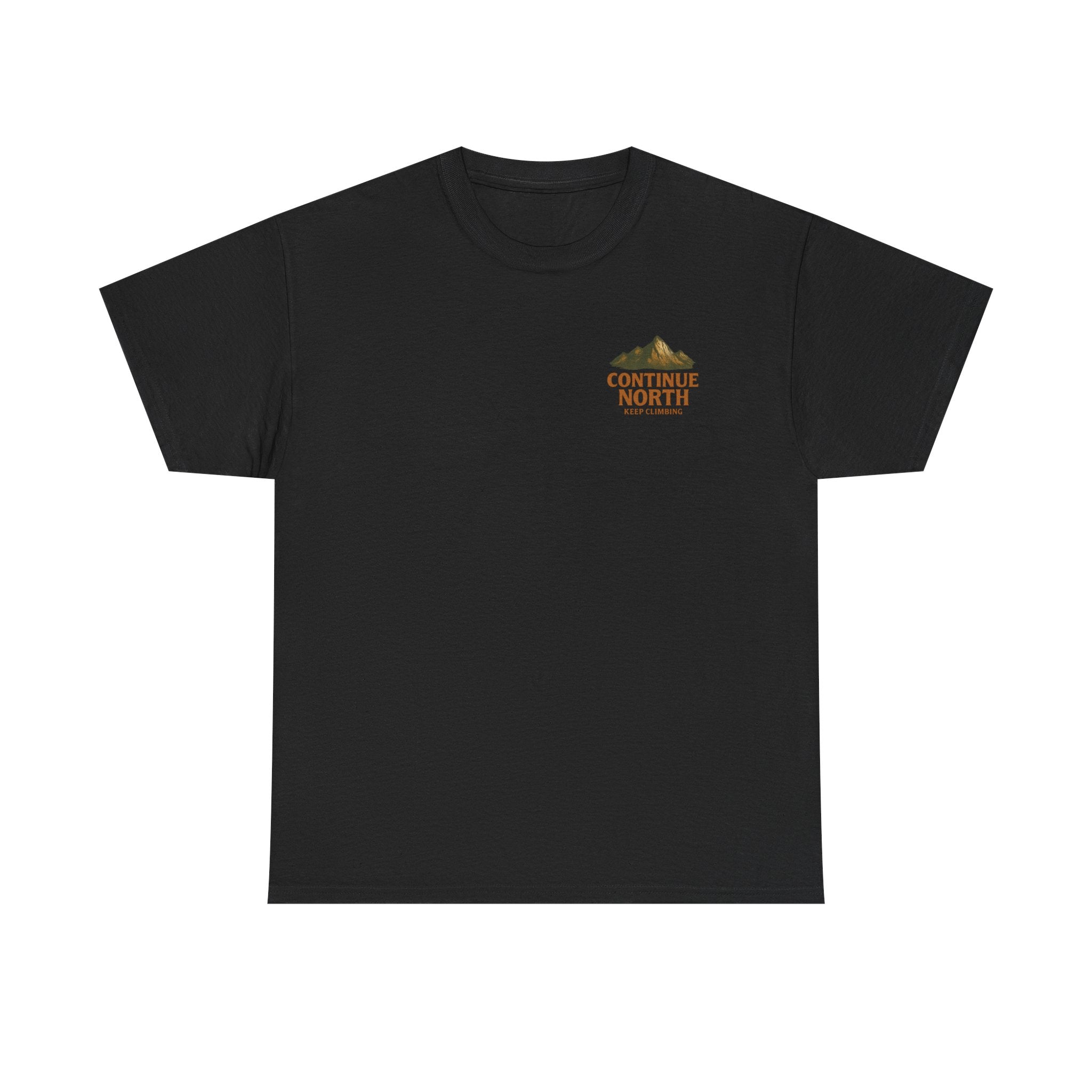 Adventure-Inspired Unisex Heavy Cotton Tee - 'Continue North' Keep Climbing Design
