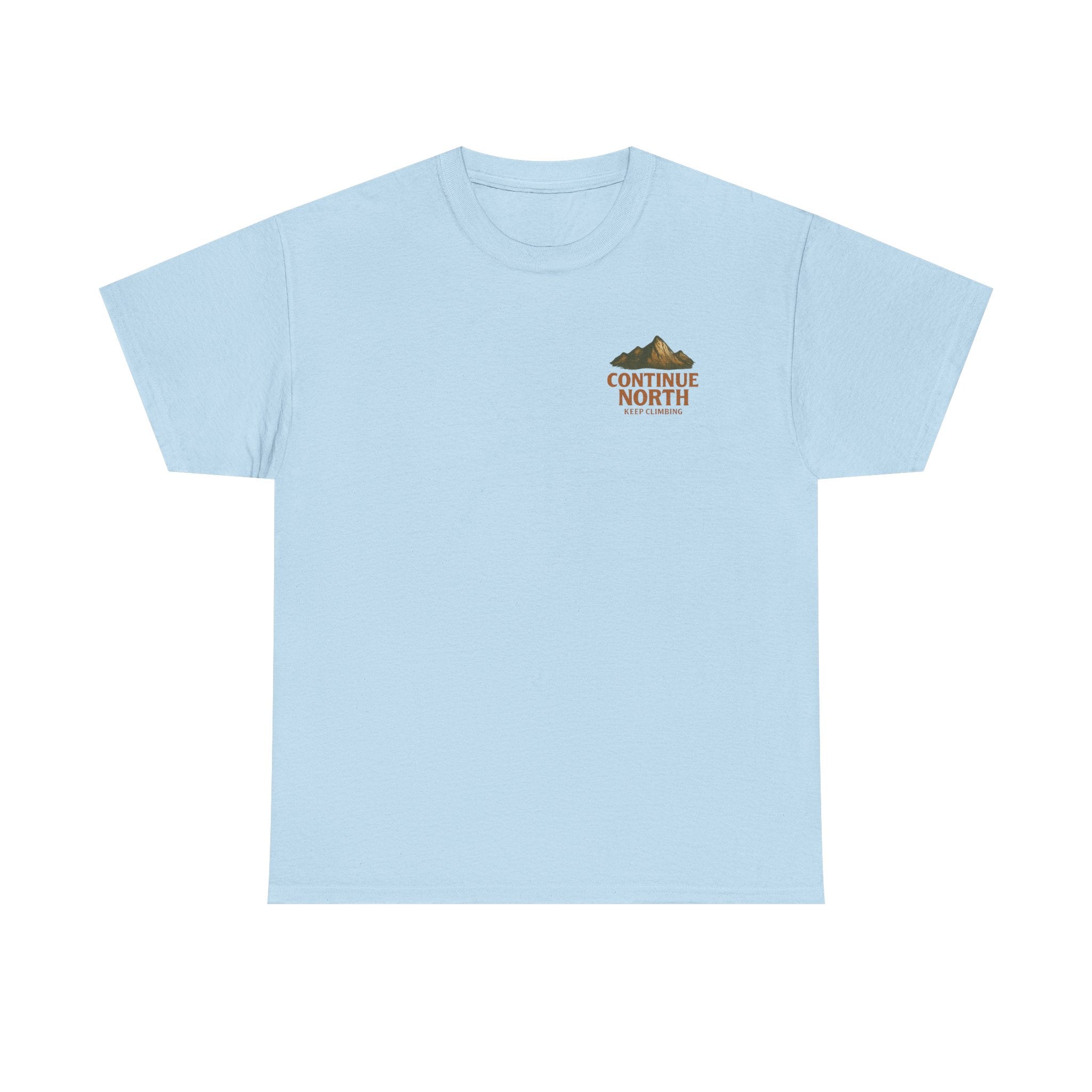Adventure-Inspired Unisex Heavy Cotton Tee - 'Continue North' Keep Climbing Design
