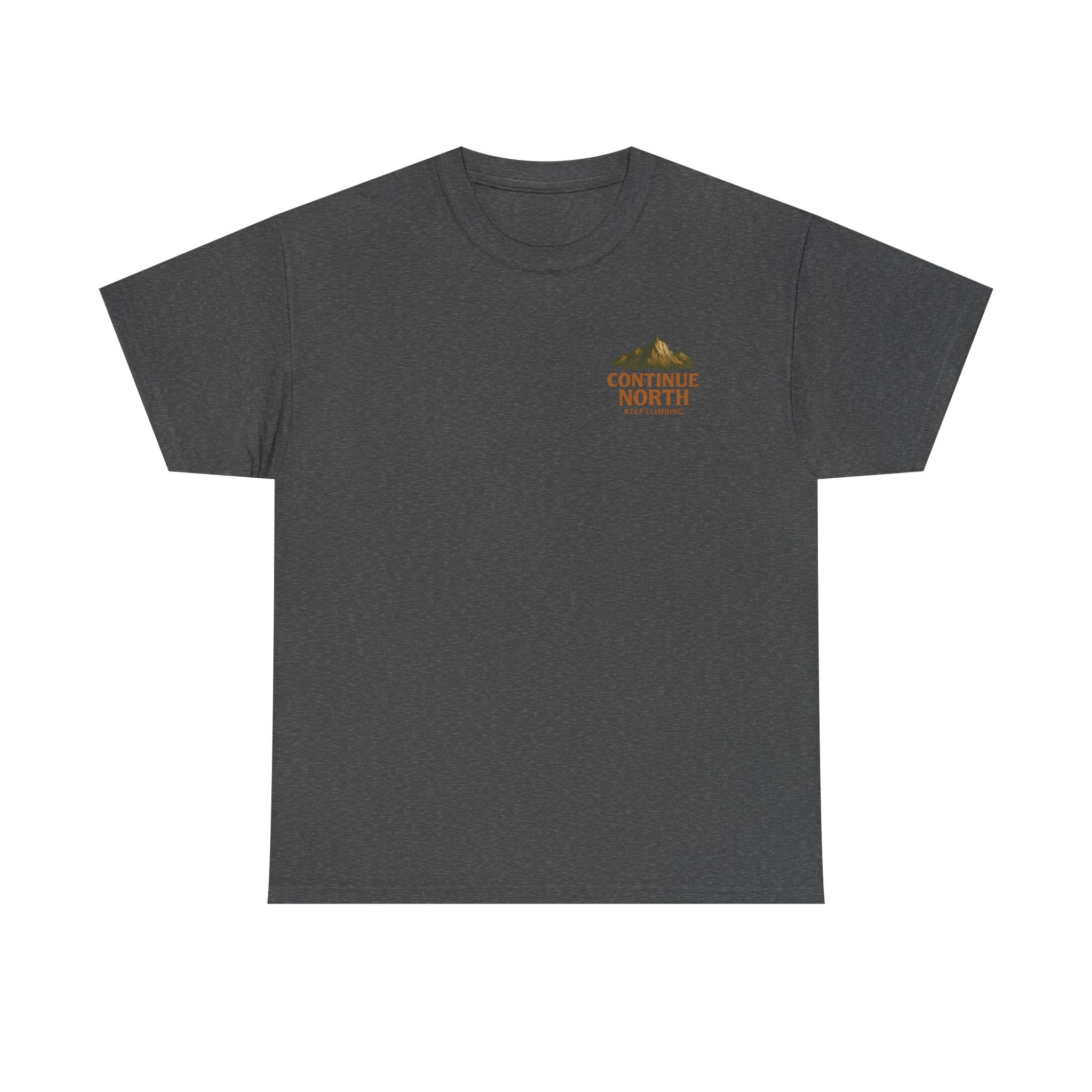 Adventure-Inspired Unisex Heavy Cotton Tee - 'Continue North' Keep Climbing Design