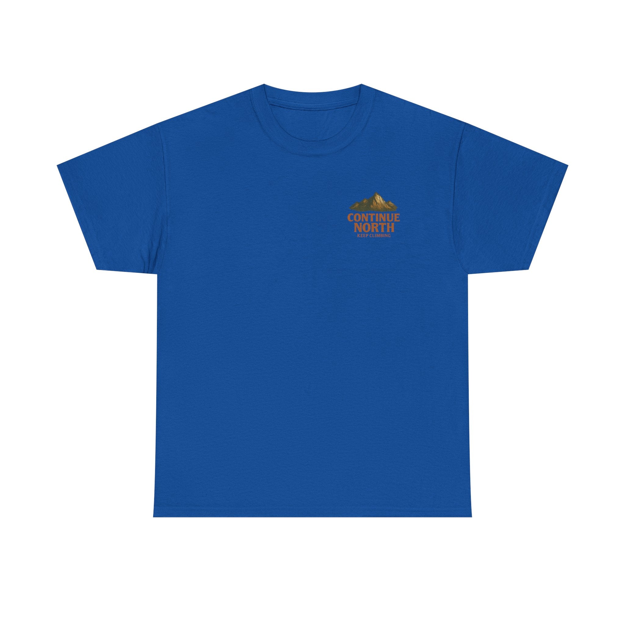 Adventure-Inspired Unisex Heavy Cotton Tee - 'Continue North' Keep Climbing Design
